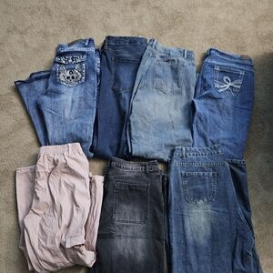 Stylish Blue and Black Women's Jeans